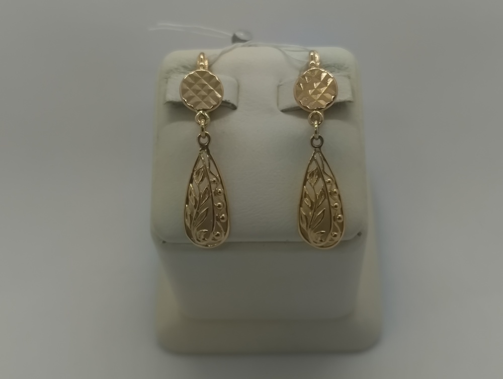 СБКМ583 СЕРЬГИ БЕЗ КАМНЯ (Au 583)