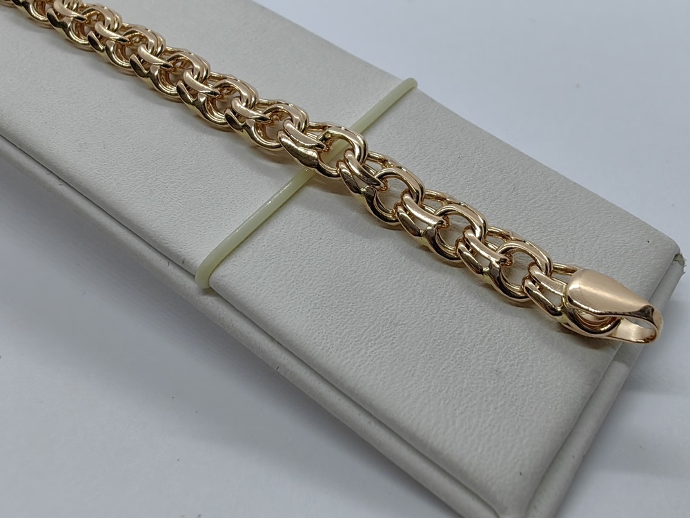 БЛБ585 БРАСЛЕТ ПОЛНОВЕСНЫЙ Бисмарк (Au 585)