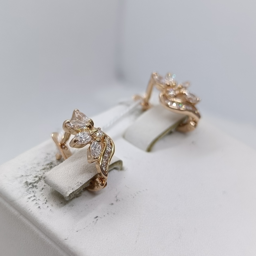 СКМИ585 СЕРЬГИ С КАМНЯМИ (Au 585)