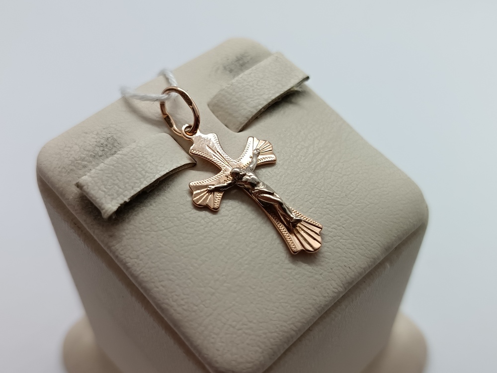 ПОДКБК585 ПОДВЕСКА КРЕСТ БЕЗ КАМНЯ (Au 585)