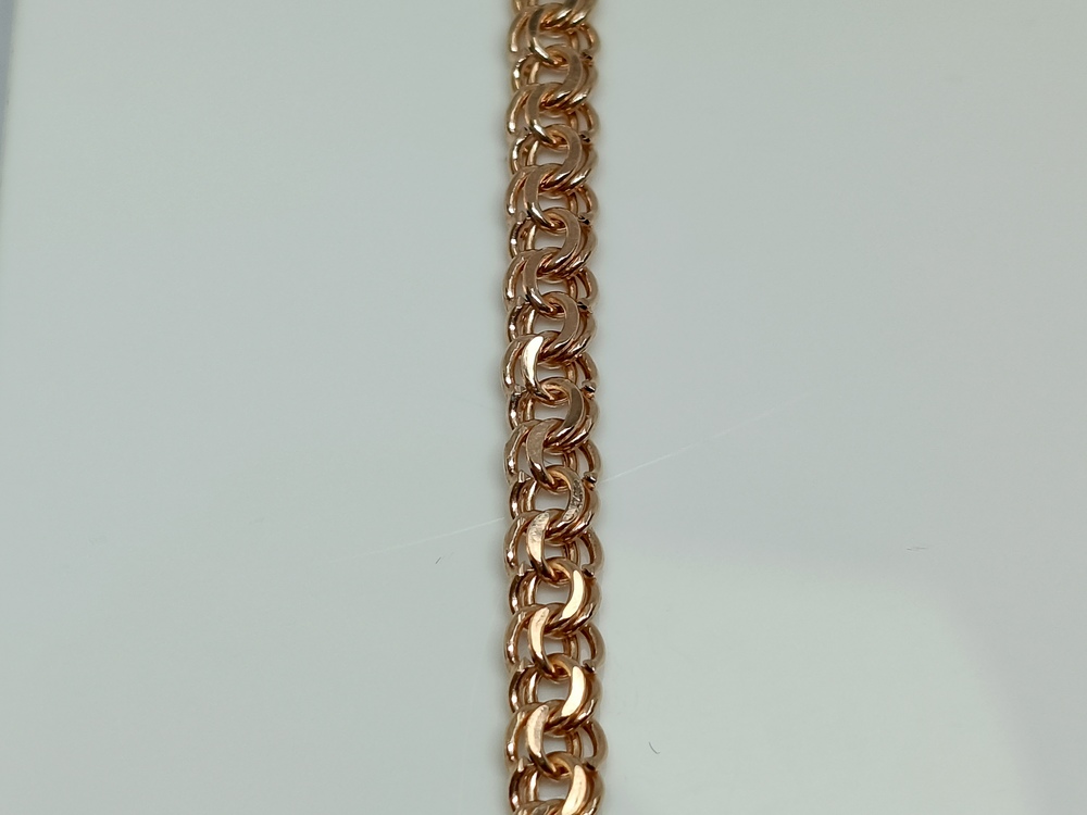 7060200П-19 БРАСЛЕТ ПУСТОТЕЛЫЙ Бисмарк (Au 585)