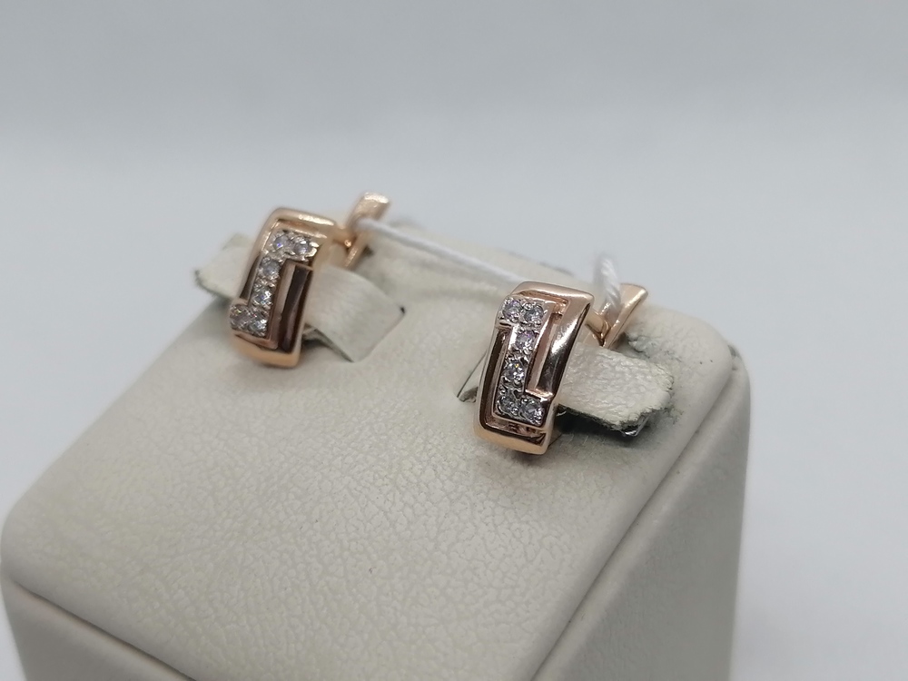 СКМИ585 СЕРЬГИ С КАМНЯМИ (Au 585)