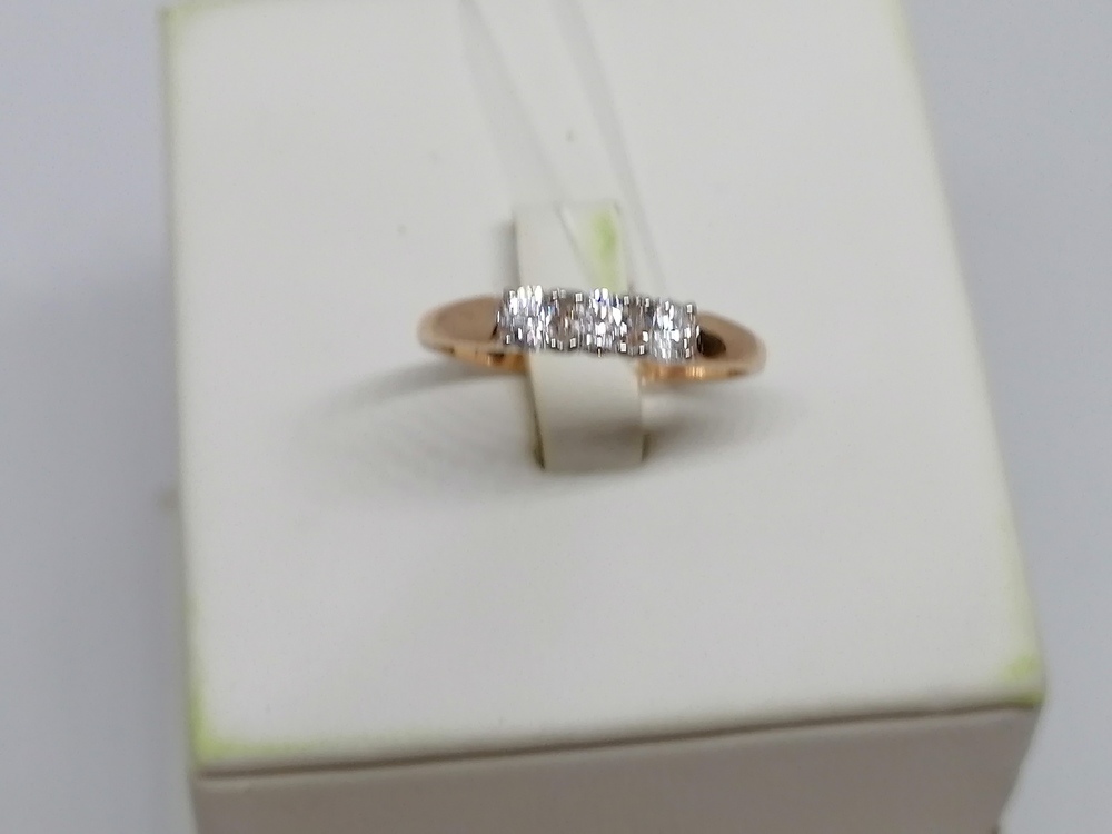 КОЛЬЦО С КАМНЯМИ (Au 585)