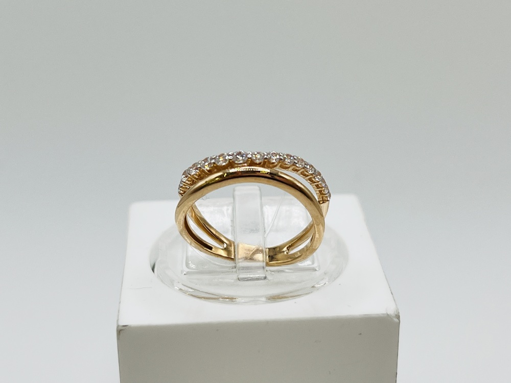 КОЛЬЦО С КАМНЯМИ (Au 585)