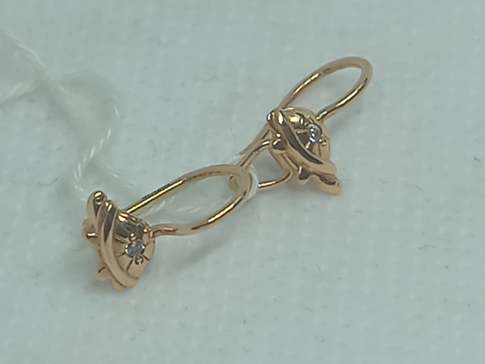 СЕРЬГИ С КАМНЕМ (Au 585)