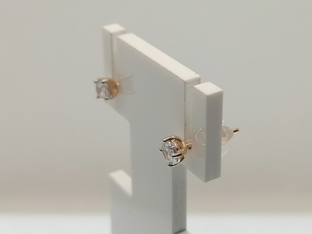 СЕРЬГИ ПУСЕТЫ с камнем (Au 585)