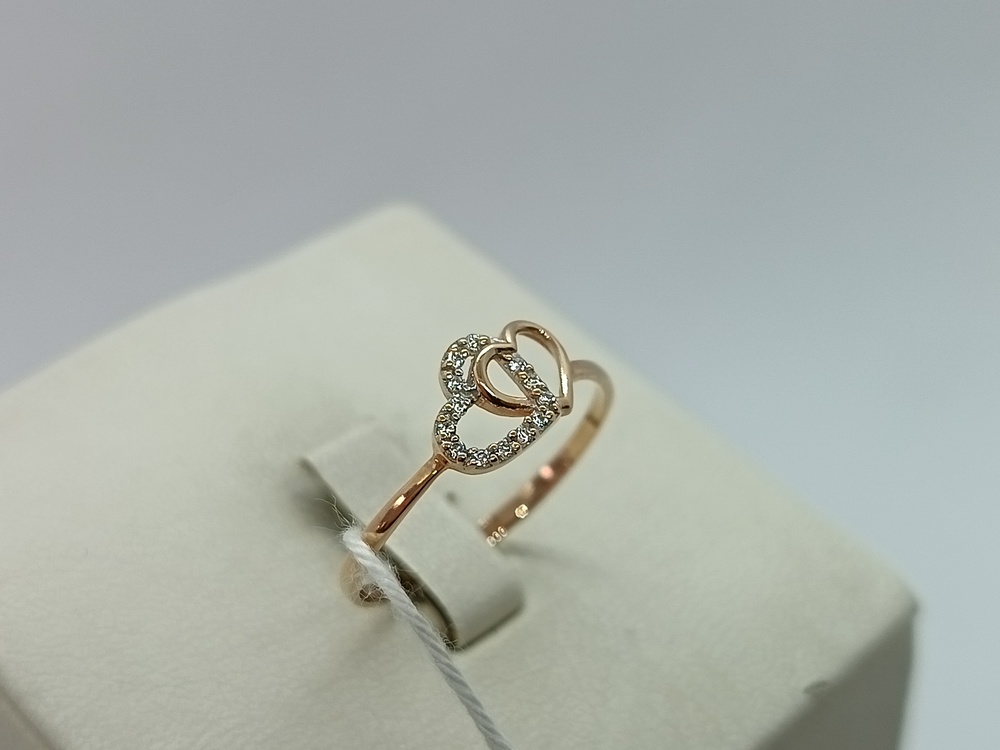 КОЛЬЦО С КАМНЯМИ (Au 585)