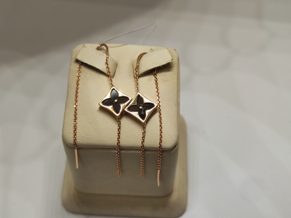 СЕРЬГИ ПРОДЕВКИ с камнем (Au 585)