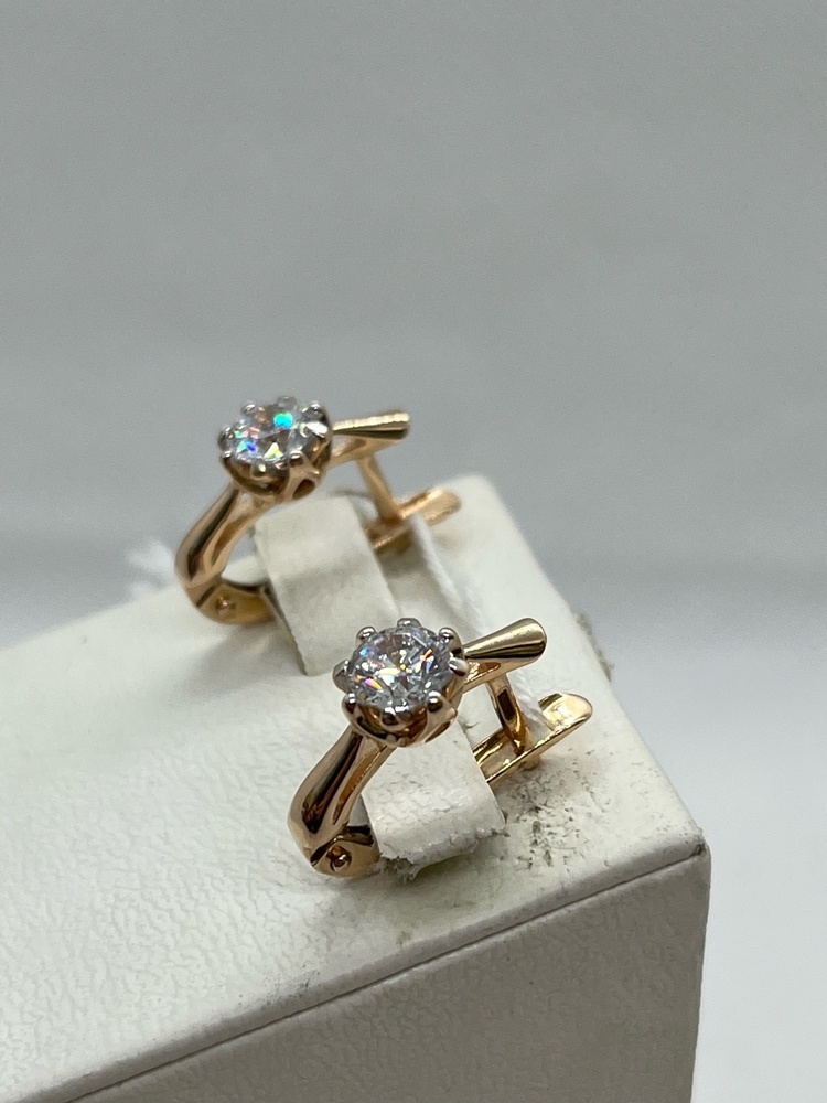 СЕРЬГИ С КАМНЕМ (Au 585)