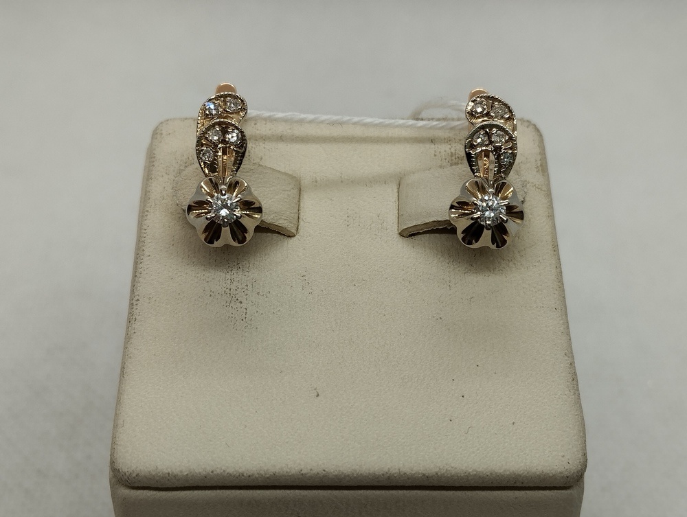 СЕРЬГИ БРИЛЛИАНТ Au 583