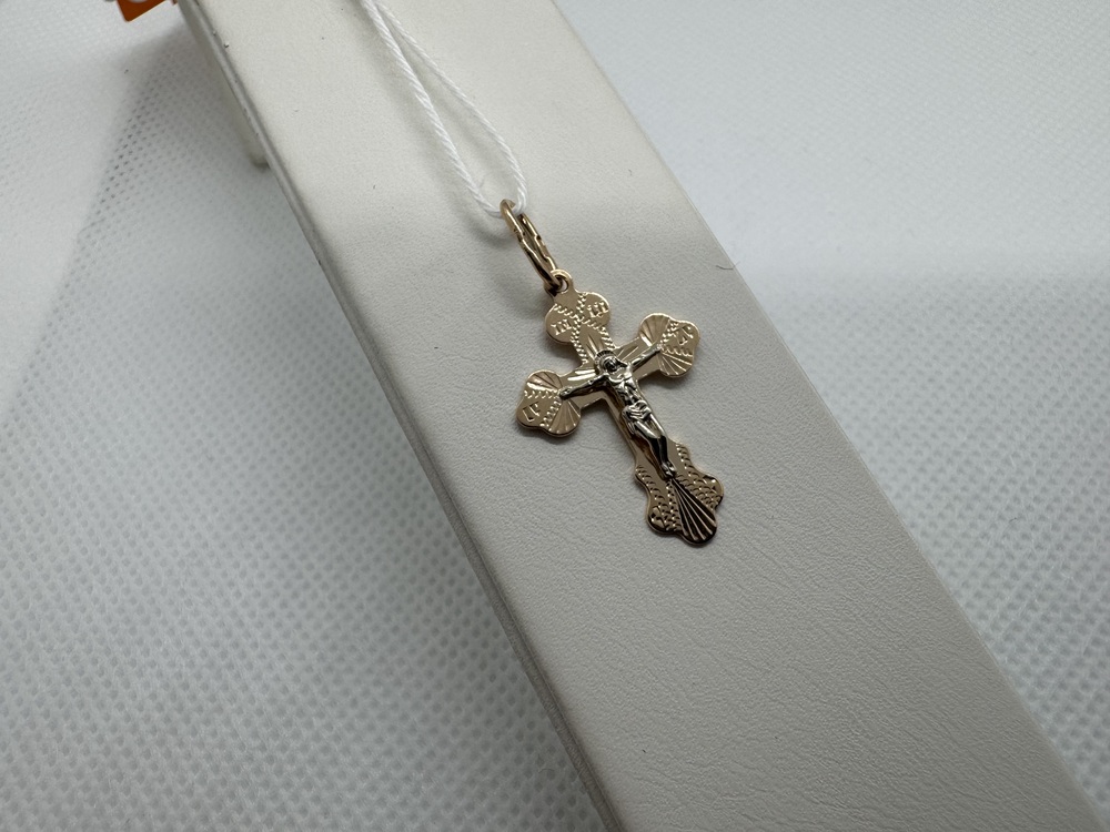 ПОДКБК585 ПОДВЕСКА КРЕСТ БЕЗ КАМНЯ (Au 585)