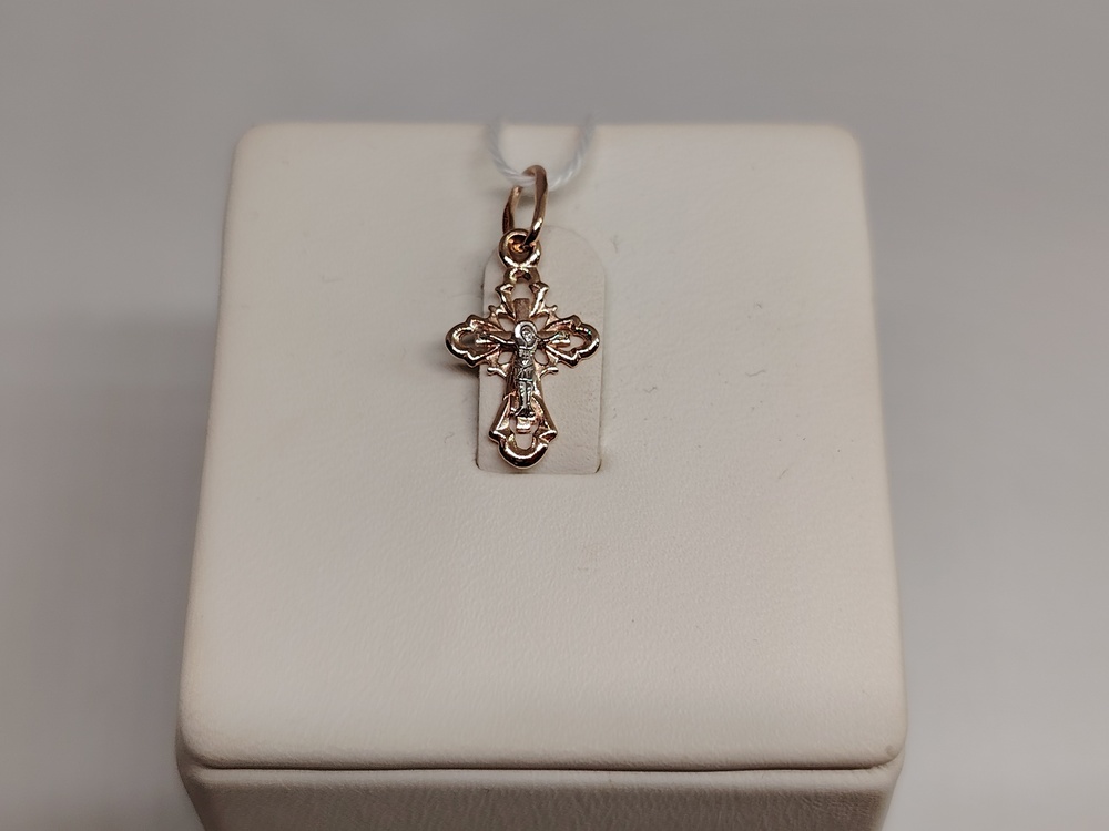 ПОДКБК585 ПОДВЕСКА КРЕСТ БЕЗ КАМНЯ (Au 585)