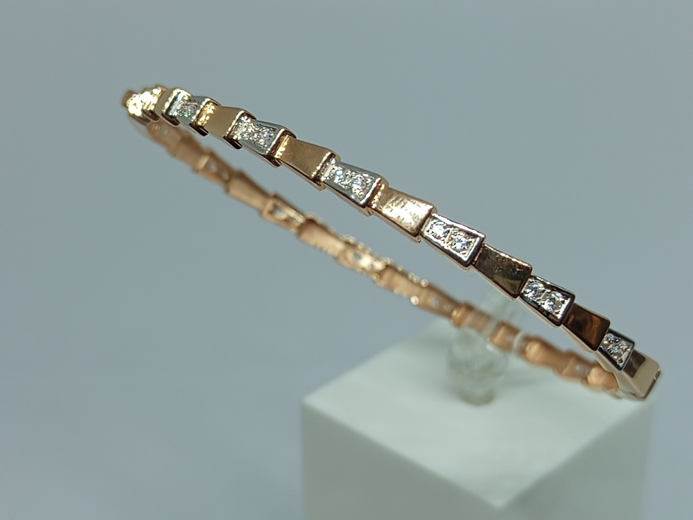 БРАСЛЕТ ЖЕСТКИЙ с камнями (Au 585)