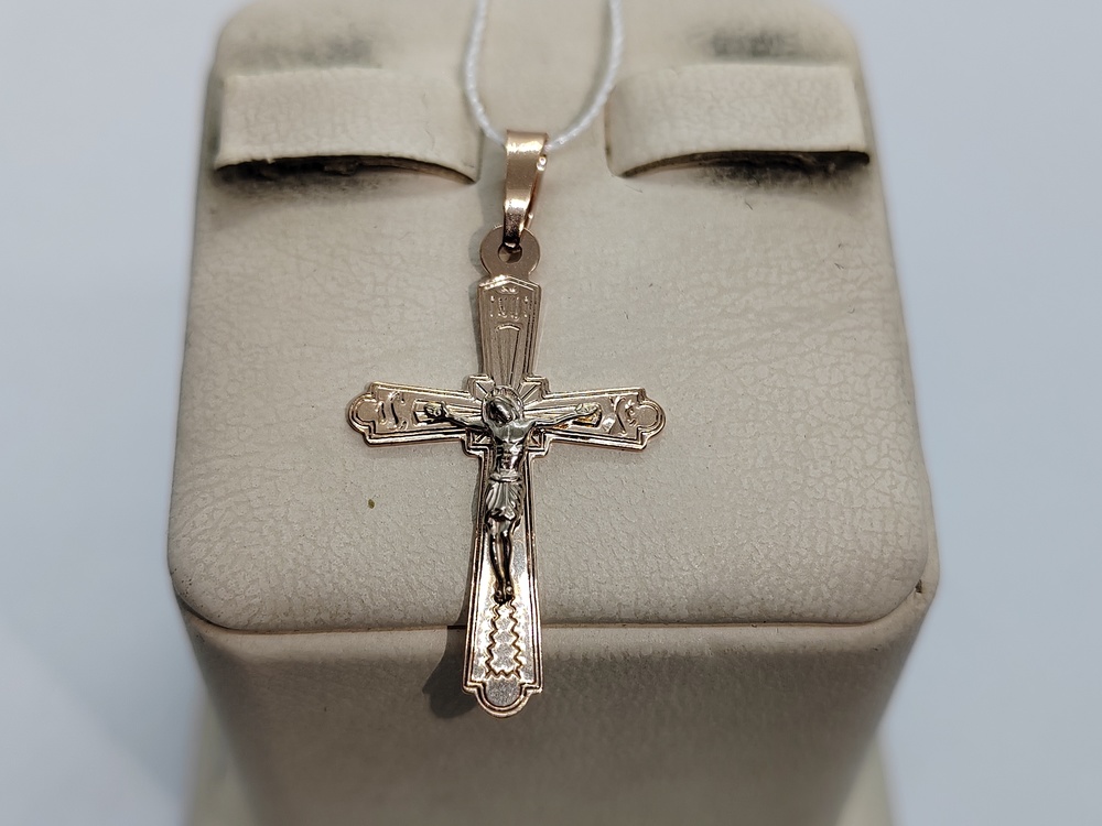 102-ИХ-22.23-12 ПОДВЕСКА КРЕСТ (Au 585)