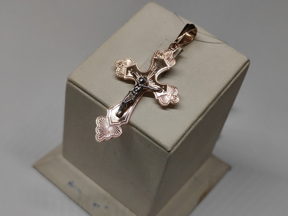 ПОДВЕСКА КРЕСТ без камня (Au 585)