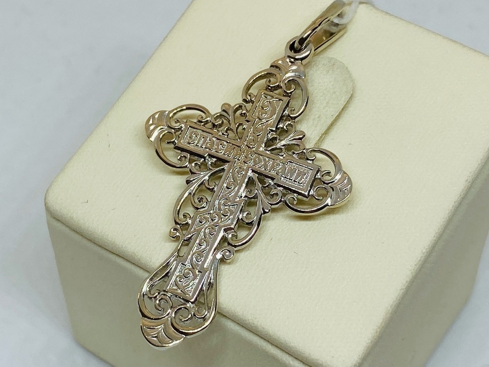 ПОДВЕСКА КРЕСТ БЕЗ КАМНЯ (Au 585)