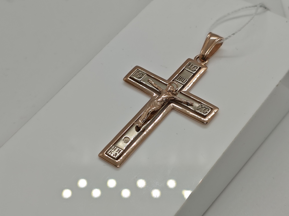 ПОДВЕСКА КРЕСТ без камня (Au 585)