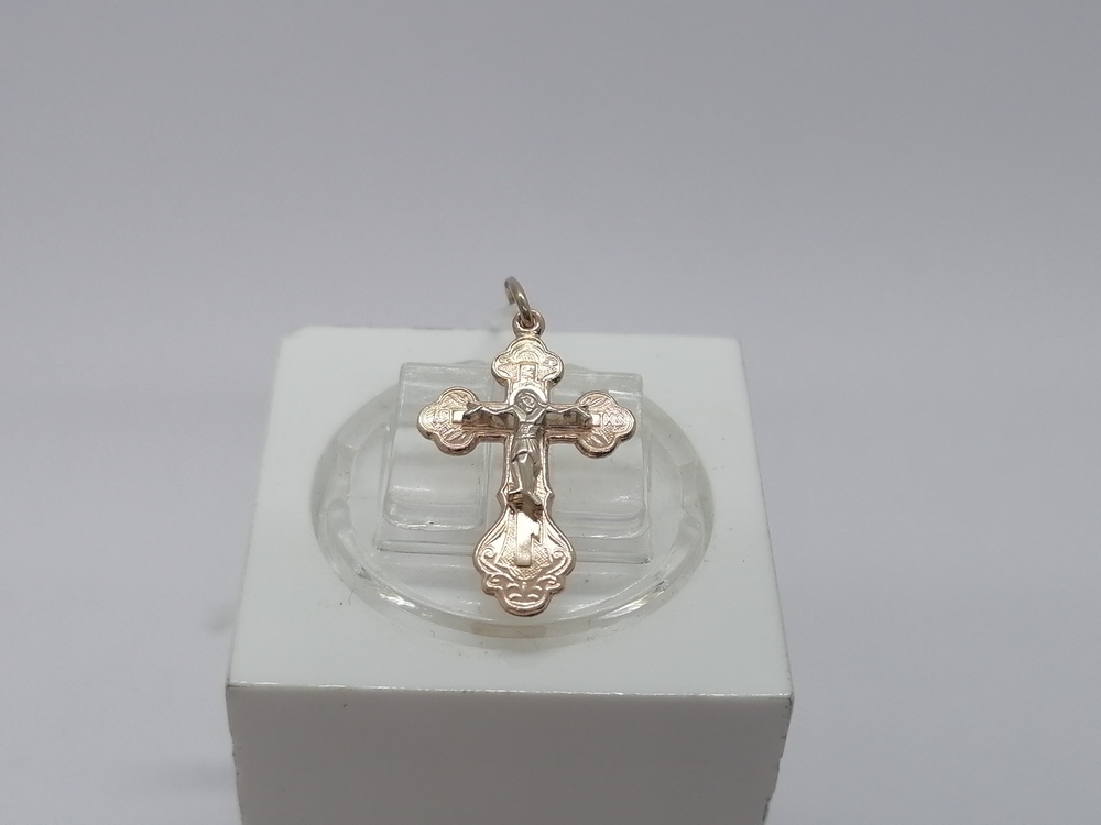 ПОДВЕСКА КРЕСТ БЕЗ КАМНЯ (Au 585)