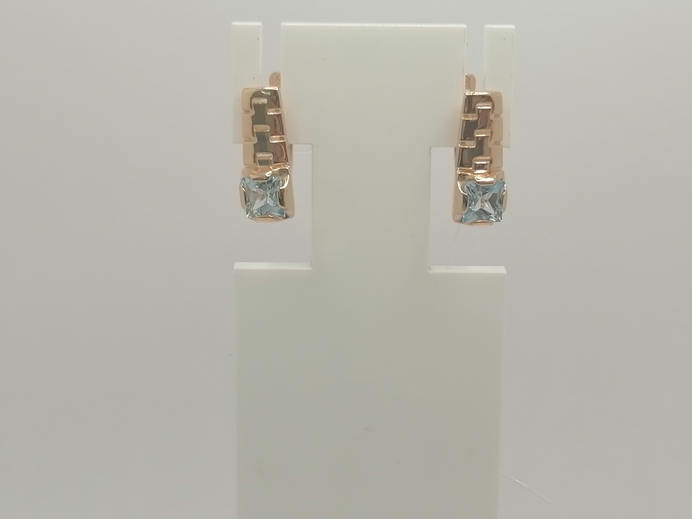 728704 СЕРЬГИ С КАМНЕМ (Au 585)