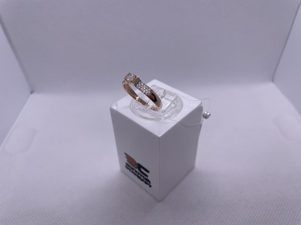 КОЛЬЦО С КАМНЯМИ (Au 585)