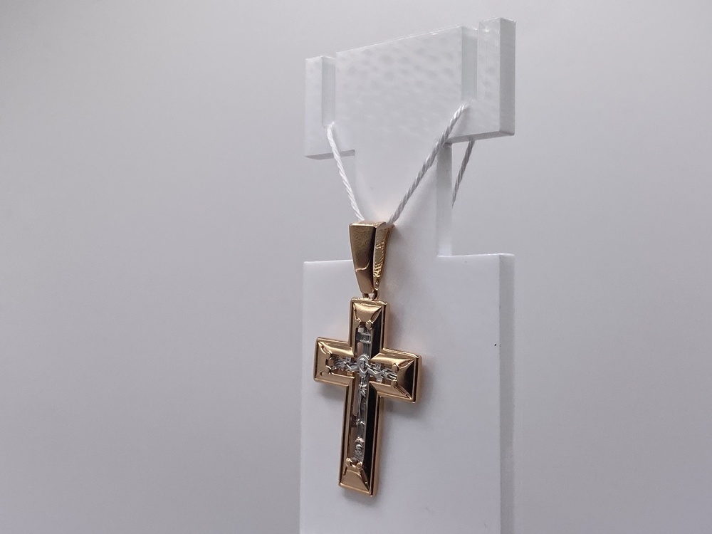ПОДКБК585 ПОДВЕСКА КРЕСТ БЕЗ КАМНЯ (Au 585)