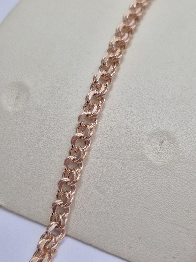 БРАСЛЕТ ПУСТОТЕЛЫЙ Бисмарк (Au 585)