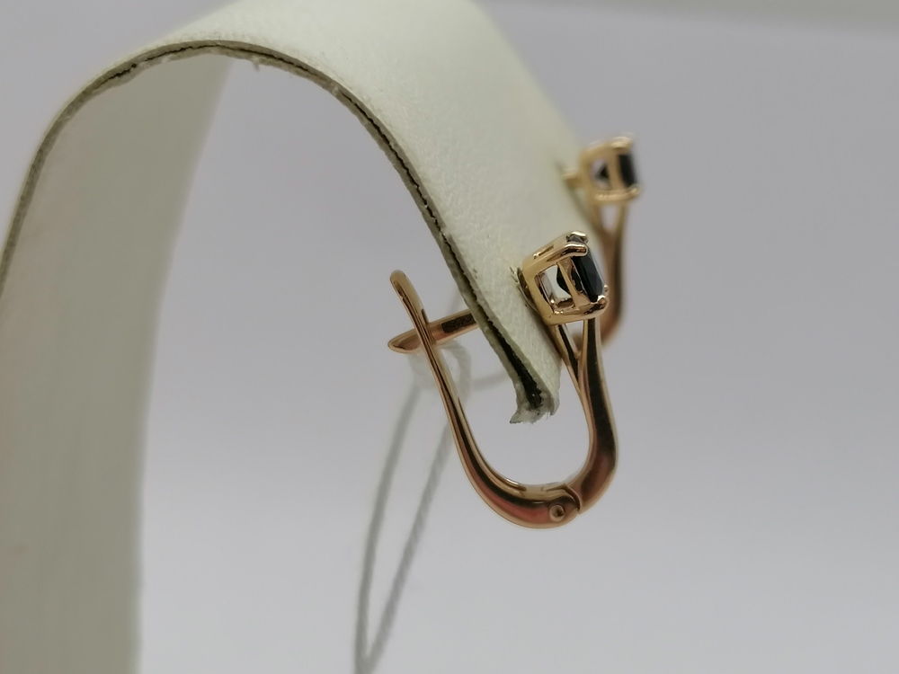 СКМ585 СЕРЬГИ С КАМНЕМ (Au 585)