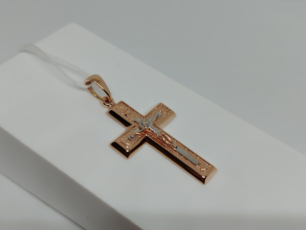 ПОДКБК585 ПОДВЕСКА КРЕСТ БЕЗ КАМНЯ (Au 585)