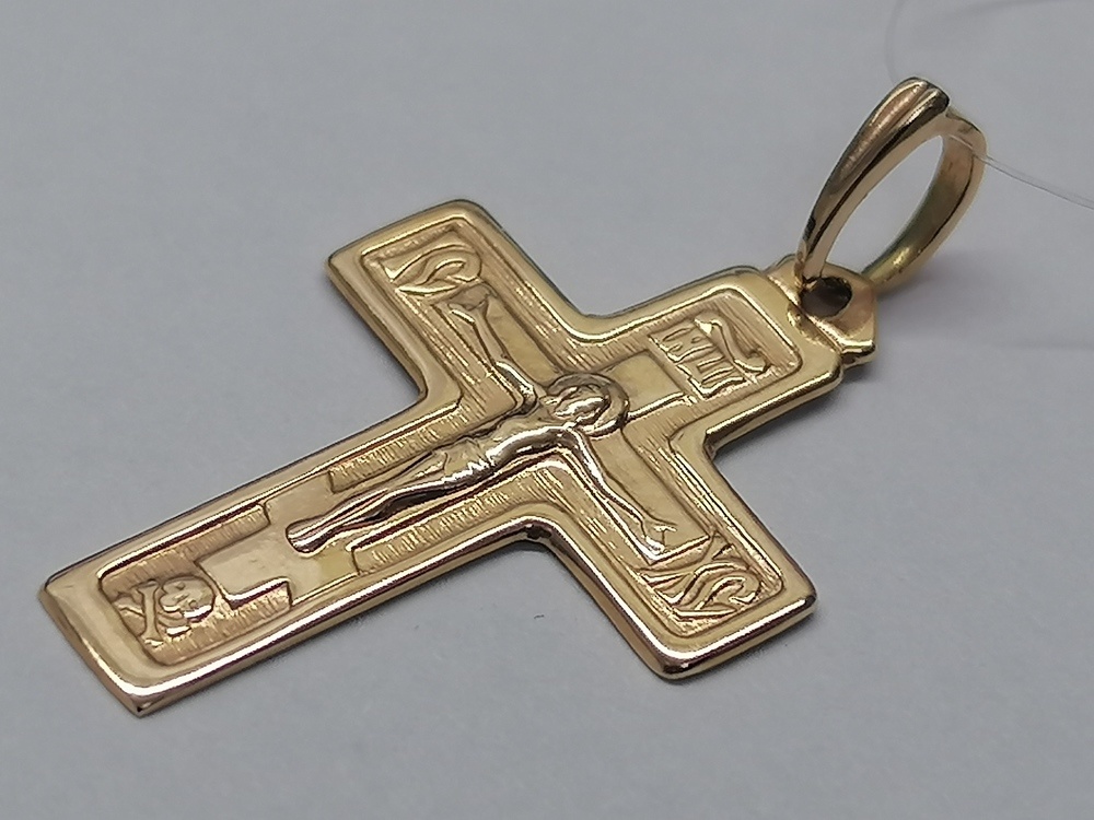 810-00100-10-00-00-00 ПОДВЕСКА КРЕСТ без камня (Au 585)