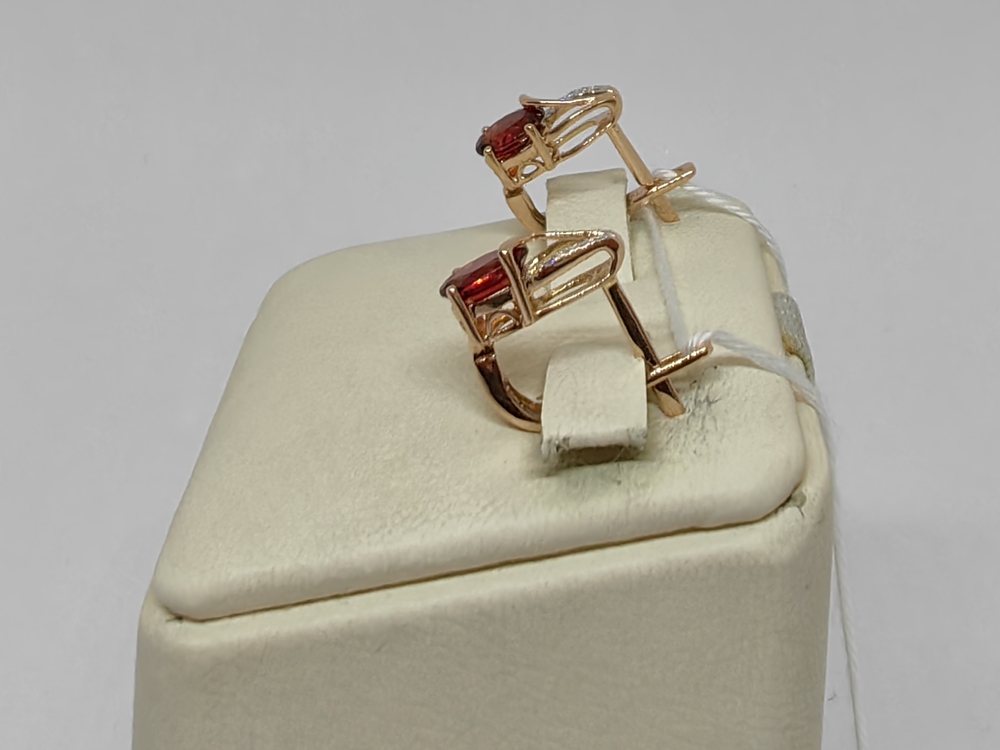 СКМИ585 СЕРЬГИ С КАМНЯМИ (Au 585)