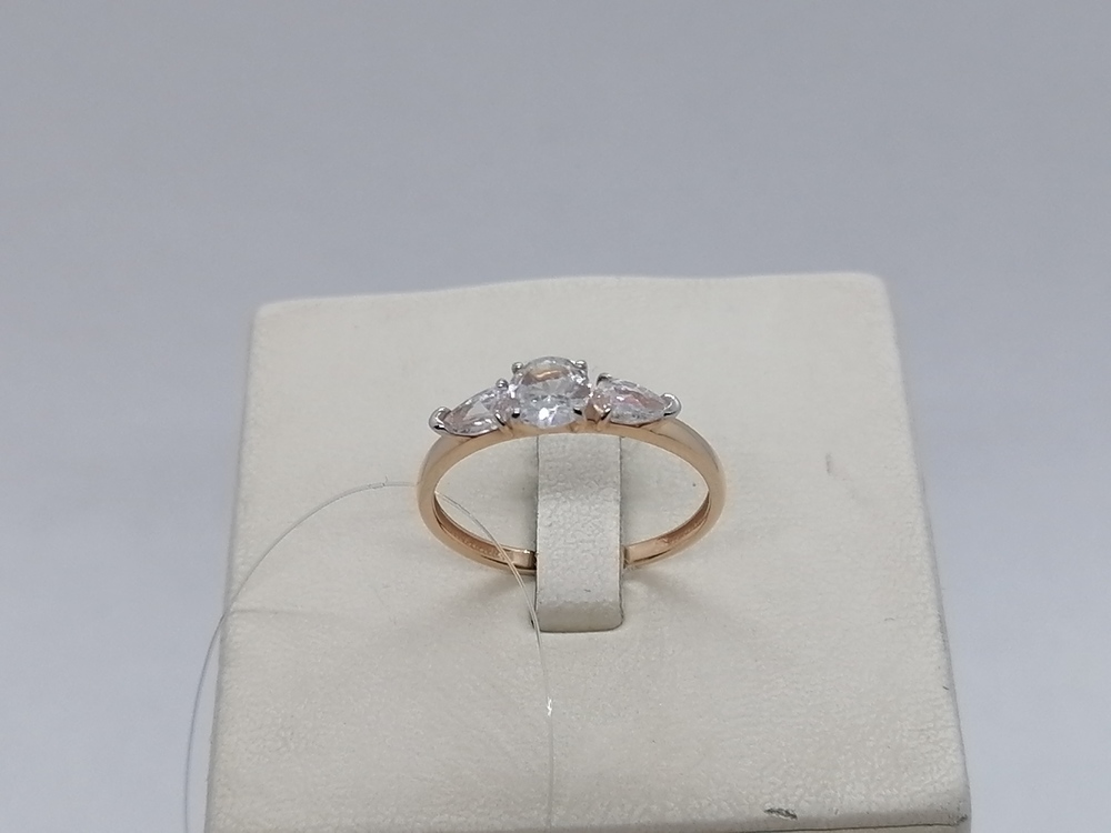 КОЛЬЦО С КАМНЯМИ (Au 585)