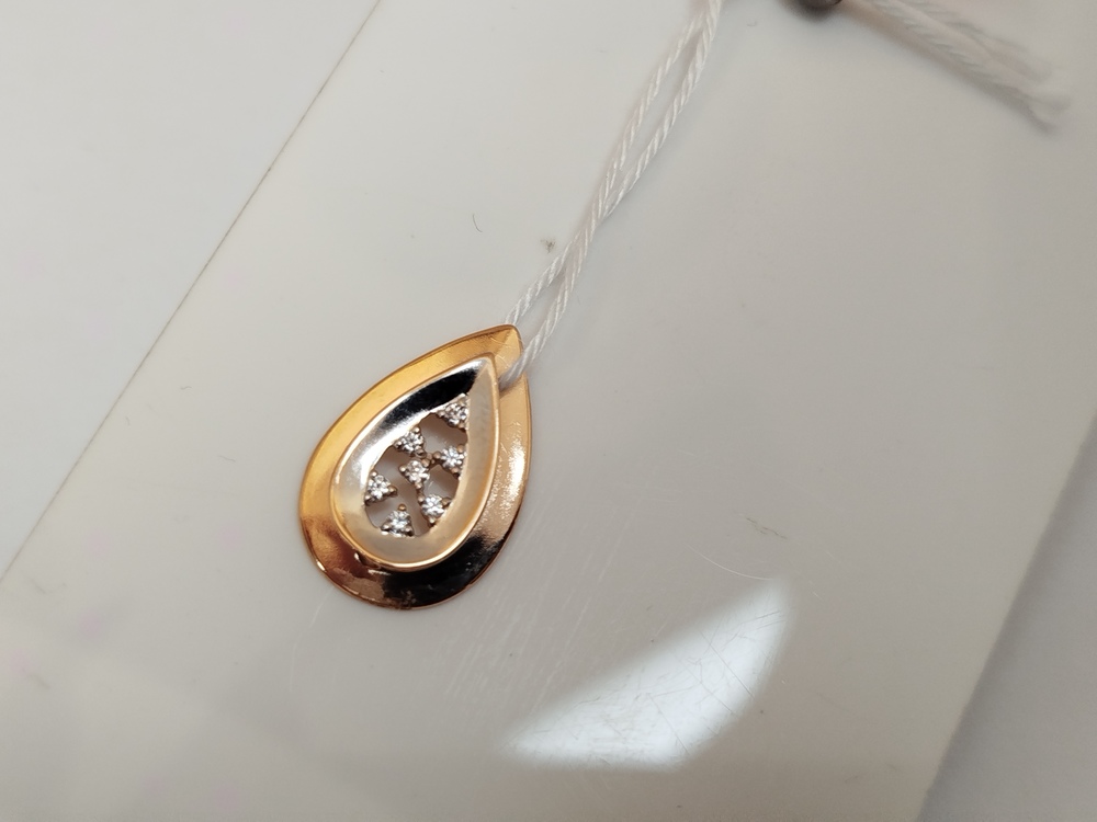 ПОДКМИ585 ПОДВЕСКА С КАМНЯМИ (Au 585)