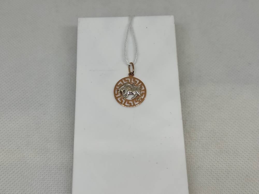 ПОДЗЗТ585 ПОДВЕСКА ЗНАК ЗОДИАКА ТЕЛЕЦ (Au 585)