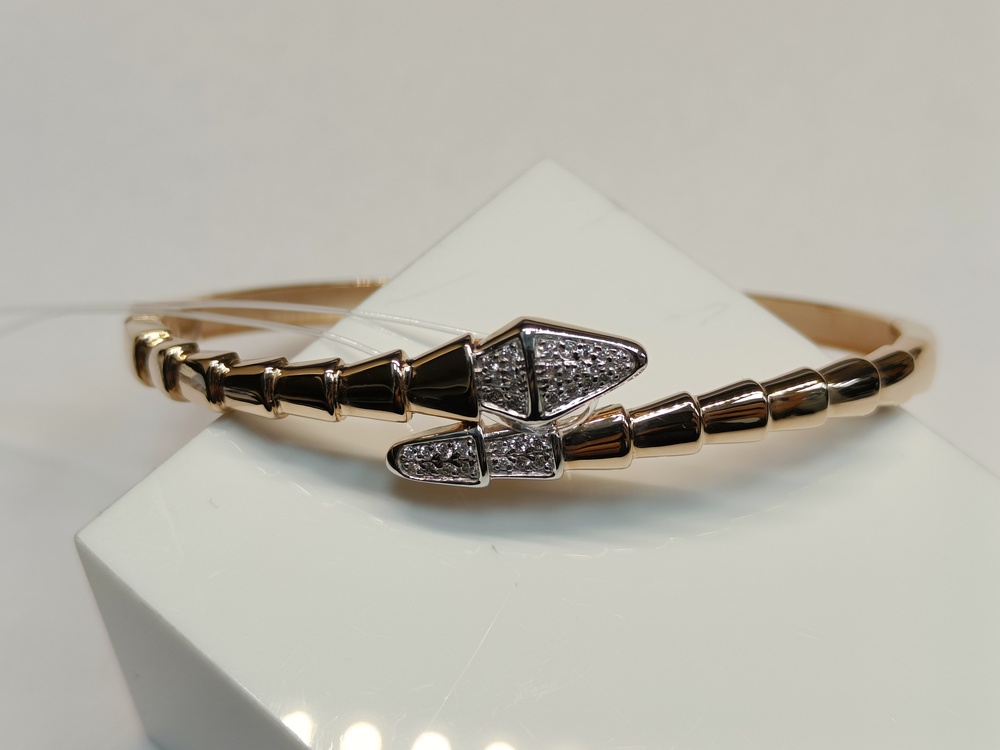 БРАСЛЕТ ЖЕСТКИЙ с камнями (Au 585)