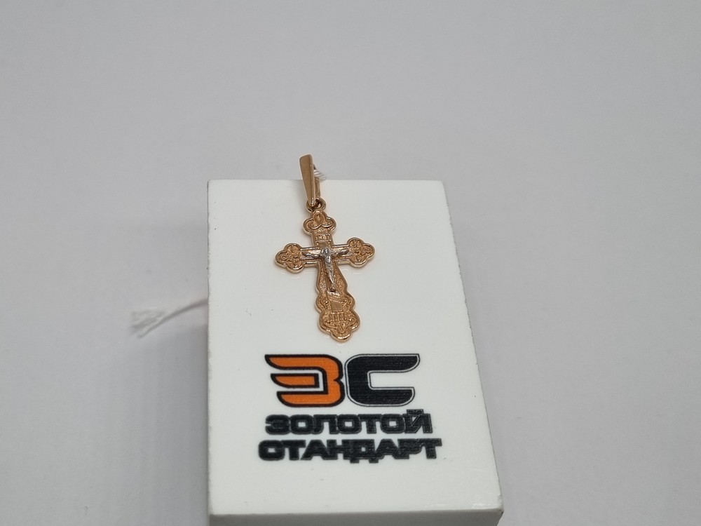 ПОДВЕСКА КРЕСТ БЕЗ КАМНЯ (Au 585)