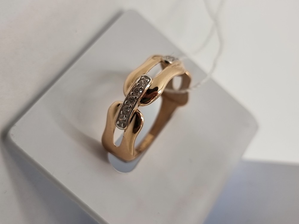 КОЛЬЦО С КАМНЯМИ (Au 585)