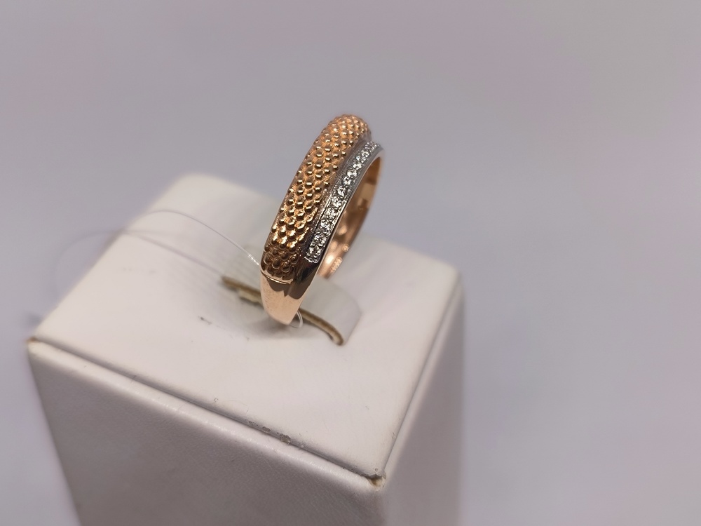 КОЛЬЦО С КАМНЯМИ (Au 585)