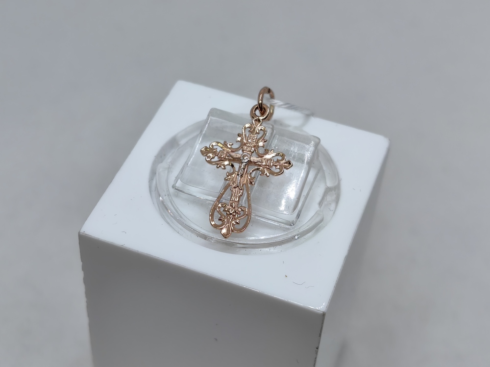 ПОДКБК585 ПОДВЕСКА КРЕСТ БЕЗ КАМНЯ (Au 585)