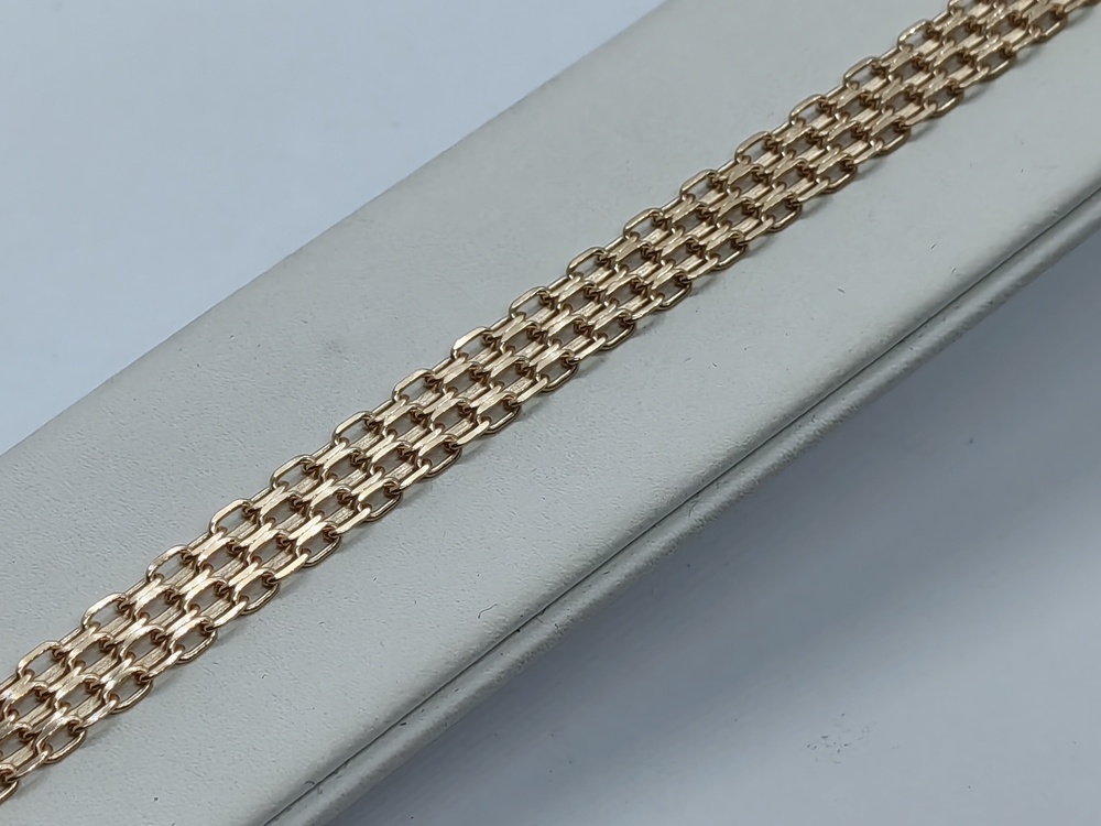 БРАСЛЕТ ПОЛНОВЕСНЫЙ Бисмарк машинный (Au 585)