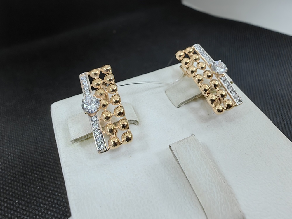 СЕРЬГИ С КАМНЯМИ (Au 585)