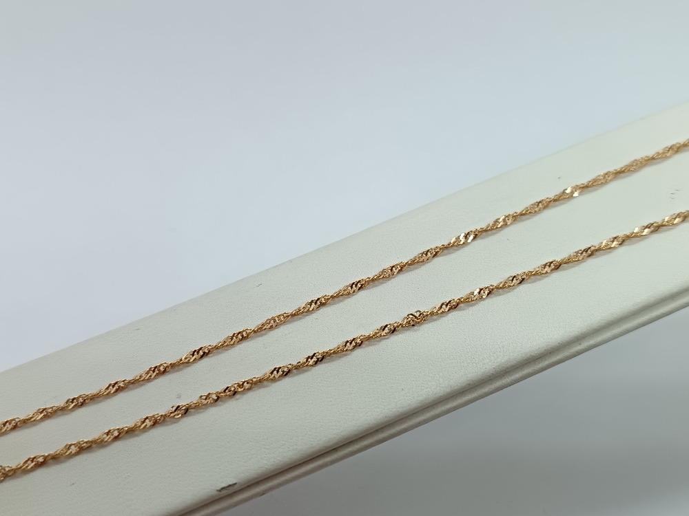 ЦЕПЬ ПУСТОТЕЛАЯ Сингапур (Au 585)