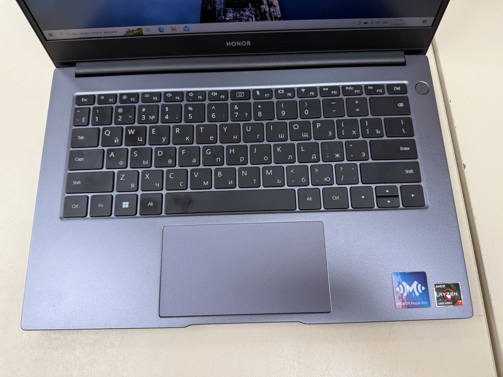 Ноутбук Honor NMH-WFP9HN; Ryzen 7 5700U, AMD Radeon (TM) Graphics, 16 Гб, Нет, 500 Гб