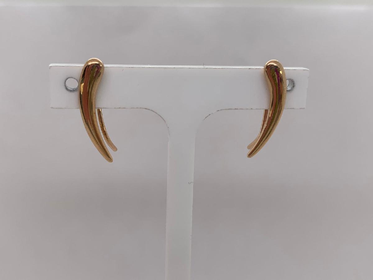 028561 СЕРЬГИ КАФФЫ без камня (Au 585)