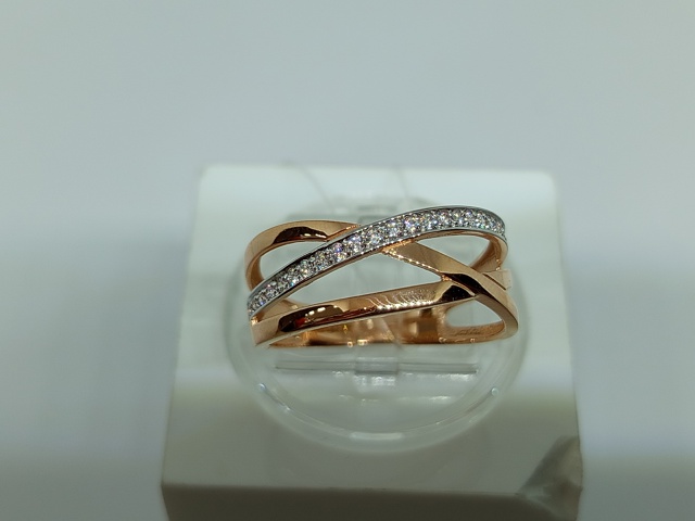 КОЛЬЦО С КАМНЯМИ (Au 585)