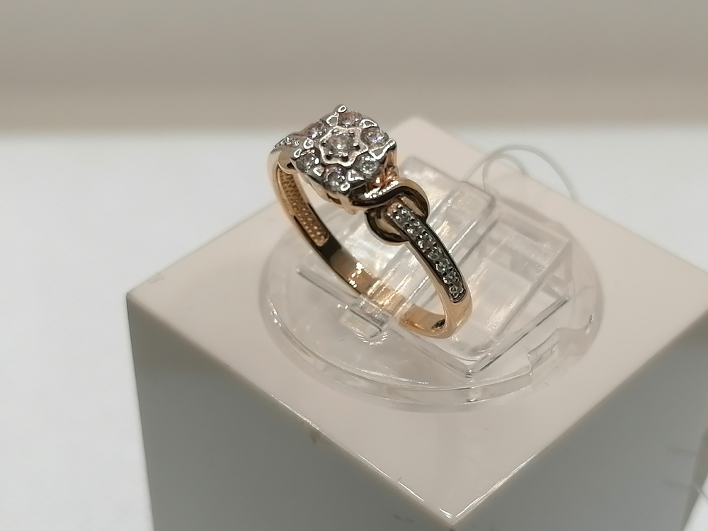 КОЛЬЦО С КАМНЯМИ (Au 585)