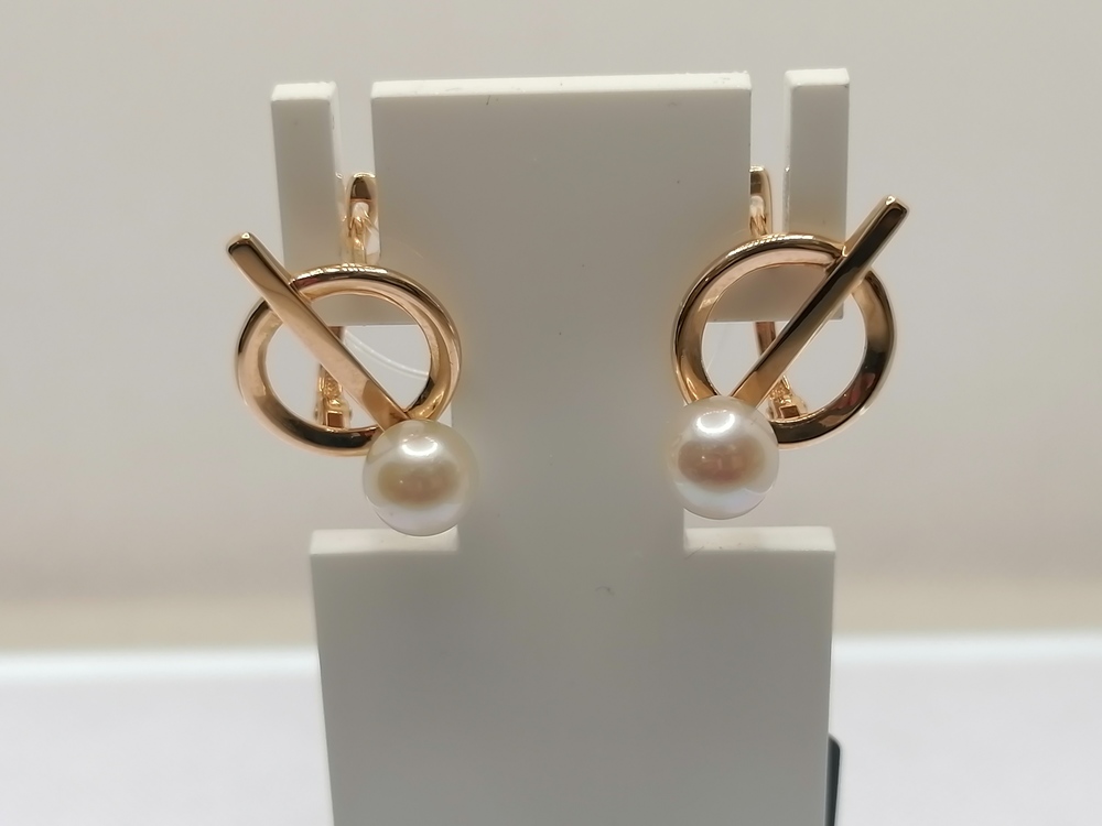 СЕРЬГИ ЖЕМЧУГ (Au 585)