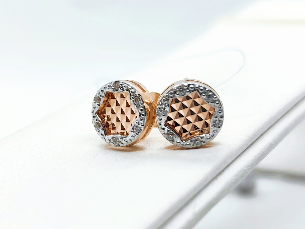 СЕРЬГИ ПУСЕТЫ с камнями (Au 585)