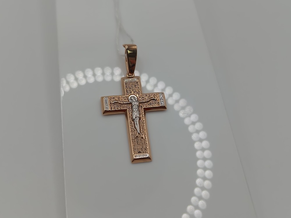 ПОДКБК585 ПОДВЕСКА КРЕСТ БЕЗ КАМНЯ (Au 585)