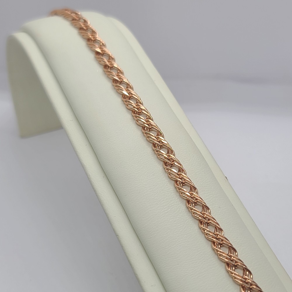 БРАСЛЕТ ПУСТОТЕЛЫЙ Ромб тройной (Au 585)