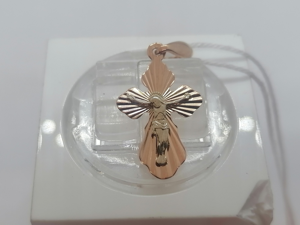 ПОДКБК585 ПОДВЕСКА КРЕСТ БЕЗ КАМНЯ (Au 585)